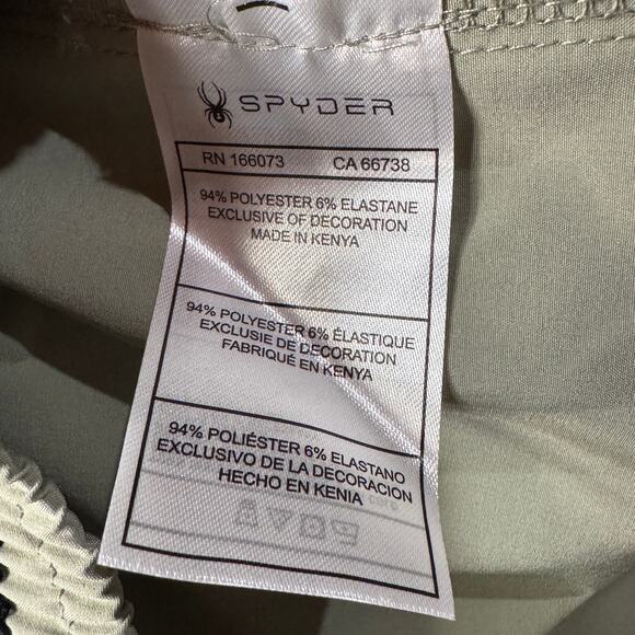 Spyder Large Active Shorts Pull-On Quick Dry Pockets Stretch Lightweight Green - Picture 9 of 11